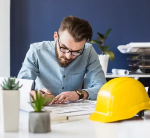 attractive-male-engineer-drawing-plan-blueprint-workplace