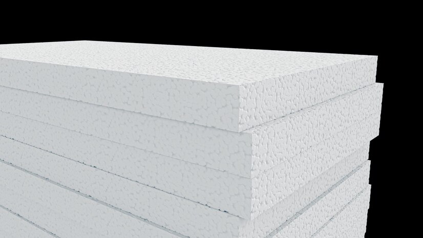 styrofoam-sheats-stacked-white-backkground
